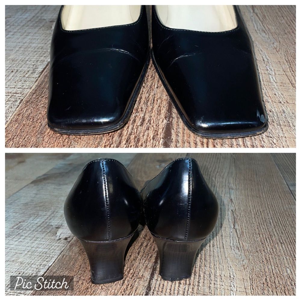 Prada square toe black pumps heels - Picture 5 of 11